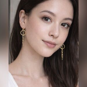 Chic Handmade Gold Drop Chain earrings